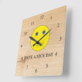 Schöne Tage Quadratische Wanduhr (Winkel)