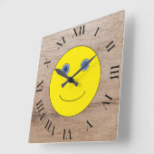 Schöne Tage Quadratische Wanduhr (Winkel)