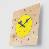 Schöne Tage Quadratische Wanduhr (Winkel)