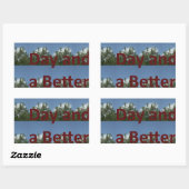 Schöne Tage und eine bessere Nacht Kunst Rechteckiger Aufkleber (Blatt)