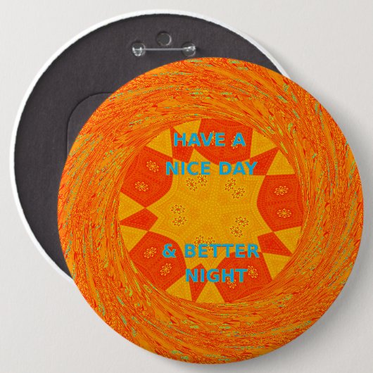 Schöne Tage- und Nachtkunst Button (Vorne & Hinten)