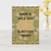 Schöne Tage- und Nachtkunst Karte (Gelbe Blume)