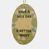 Schöne Tage- und Nachtkunst Keramikornament (Links)