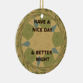 Schöne Tage- und Nachtkunst Keramikornament (Rechts)