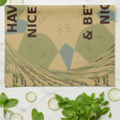 Schöne Tage- und Nachtkunst Küchentuch (Gefaltet)