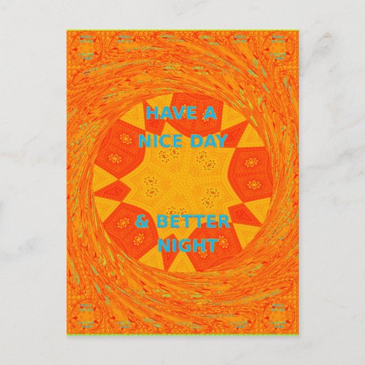 Schöne Tage- und Nachtkunst Postkarte (Vorderseite)