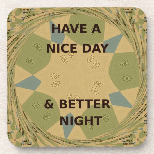 Schöne Tage- und Nachtkunst Untersetzer (Vorderseite)