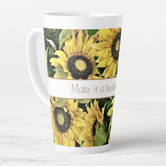 Schöne Tagessonne Latte Tasse (Linke Ecke)