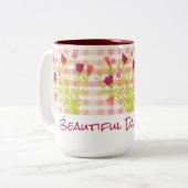 Schöne Tageswünsche für jeden Anlass Zweifarbige Tasse (Vorderseite Links)