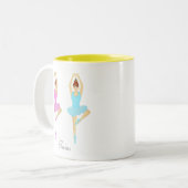 Schöne Tänzer mit zwei Balletten Zweifarbige Tasse (Vorderseite Links)