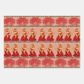 Schöne Tanzmädchen und Friedensgeflecht Geschenkpapier Set (Vorderseite 3)