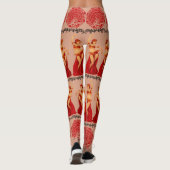 Schöne Tanzmädchen und Friedensgeflecht Leggings (Rückseite)