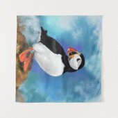 Schöne Tapisserie über den Atlantik Puffin Bird Wandteppich (Vorderseite (Horizontal))