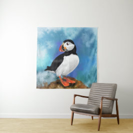 Schöne Tapisserie über den Atlantik Puffin Bird Wandteppich