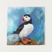 Schöne Tapisserie über den Atlantik Puffin Bird Wandteppich (Vorderseite)