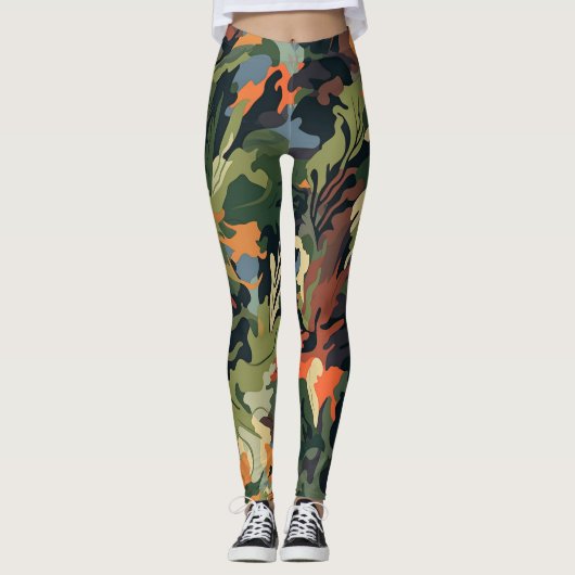 Schöne Tarnung Kunst Leggings (Vorderseite)