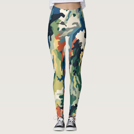 Schöne Tarnung Kunst Leggings (Vorderseite)