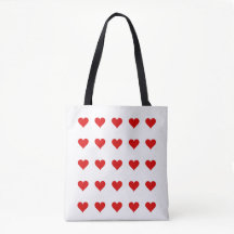Schöne Tasche mit Herzen und Liebe