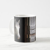 Schöne Tasse für Gray Mare Horse & Barcoffee (Vorderseite Links)