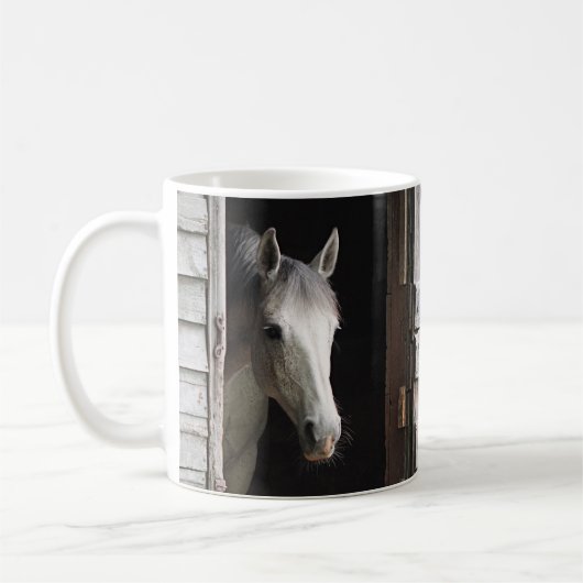 Schöne Tasse für Gray Mare Horse & Barcoffee (Links)
