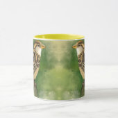 Schöne Tasse mit Little Sparrow - Malerei (Zentrum)