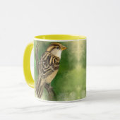 Schöne Tasse mit Little Sparrow - Malerei (Vorderseite Links)