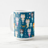 Schöne Tasse mit niedlichen Meerjungfrauen. (Vorderseite Links)