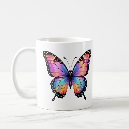 Schöne Tasse mit Schmetterlingsbild (Links)