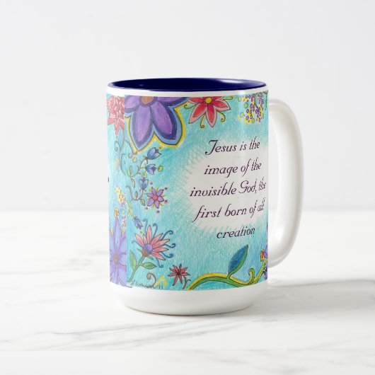 Schöne Tasse mit Scripture von Jesus (VorderseiteRechts)