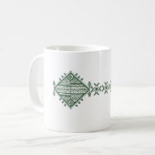 Schöne Tasse mit Symbolen aus dem Staunen (Vorderseite Links)