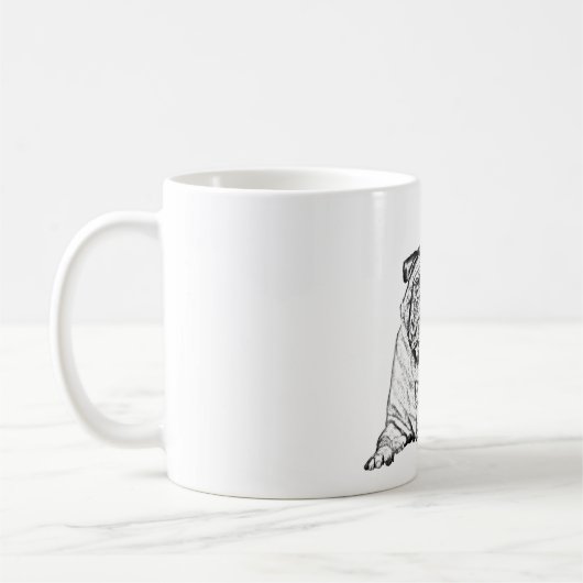 Schöne Tasse - Mops Dog (Links)