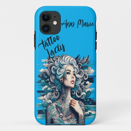 Schöne Tattooid Lady individuell einstellbar Case-Mate iPhone Hülle (Rückseite)