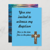 Schöne Taufe einladen. Einladung (Vorne/Hinten)