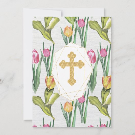 Schöne Taufe Einladung (Rückseite)