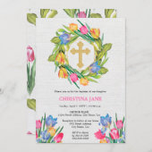 Schöne Taufe Einladung (Vorne/Hinten)