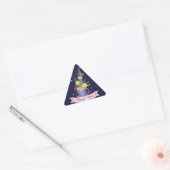 Schöne Tee-Cup Sommerferien Blume Dreieckiger Aufkleber (Umschlag)