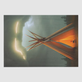 Schöne Teepe an der Nacht zum Sturm Seidenpapier