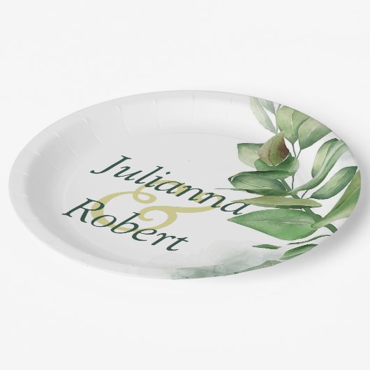 Schöne Teller aus Aquarellpapier (Schrägansicht)