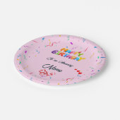 Schöne Teller für Geburtstagsparteien (Schrägansicht)