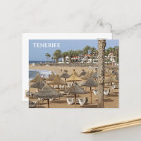 Schöne Teneriffa Beach View Postkarte!
