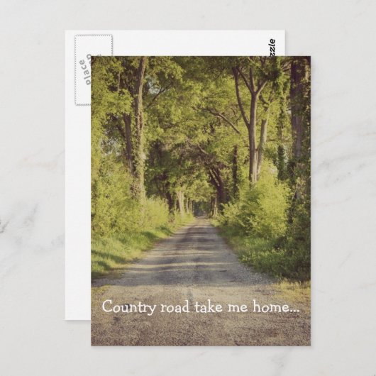 Schöne Tennessee Country Road Postkarte (Vorne/Hinten)