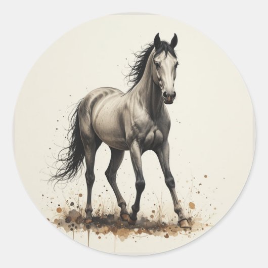 Schöne Tennessee-Pferd-Tier-Kunst Runder Aufkleber (Vorderseite)