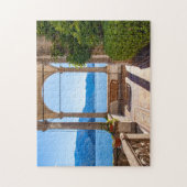 Schöne Terrasse am Comer See, Lombardei, Italien Puzzle (Vertikal)