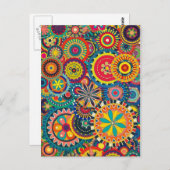 Schöne Textur blumenfarbenes Muster Postkarte (Vorne/Hinten)