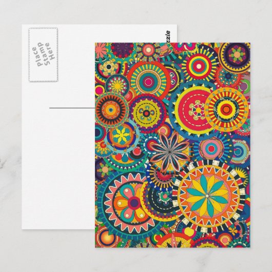 Schöne Textur blumenfarbenes Muster Postkarte (Vorne/Hinten)