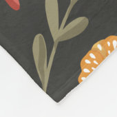 Schöne Textur mit Vögeln und eleganten Blume Fleecedecke (Ecke)