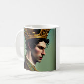 Schöne Thinking King-Tasse Kaffeetasse (Vorderseite Links)