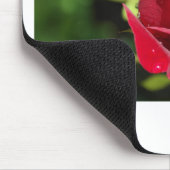Schöne tiefe Rote Rose Mousepad (Ecke)