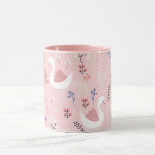 Schöne Tier-Schwanensee-Botanik-Kinder Tasse