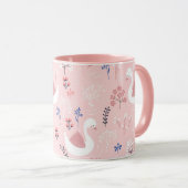 Schöne Tier-Schwanensee-Botanik-Kinder Tasse (VorderseiteRechts)